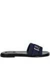 Msgm Logo-plaque Slides In Blue