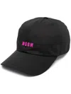Msgm Logo-print Baseball Cap In Schwarz