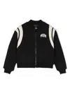 Msgm Logo-print Bomber Jacket In 黑色