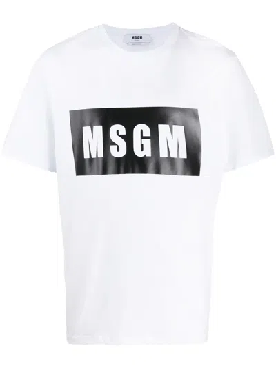 MSGM LOGO-PRINT BOXY T-SHIRT