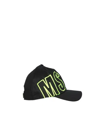 Msgm Man Hat Black Size Onesize Cotton