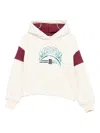 Msgm Logo-print Colour-block Hoodie In White