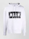 Msgm Logo Print Cotton Hoodie