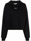 Msgm Logo Cropped Sweatshirt In Black