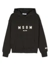 Msgm Hoodie Mit Logo-print In Gray
