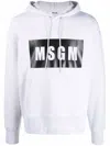 Msgm Man Sweatshirt White Size S Cotton In Grey