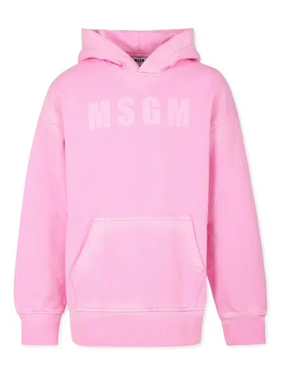 MSGM LOGO印花棉连帽衫
