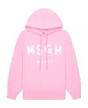 Msgm Logo-print Pullover Hoodie In Pink