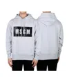 Msgm Logo-print Cotton Hoodie In White