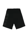 Msgm Logo-print Cotton Shorts In Black