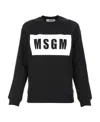 Msgm Logo-print Long-sleeve Sweatshirt In Black