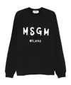 Msgm Sweatshirt With Logo In Black