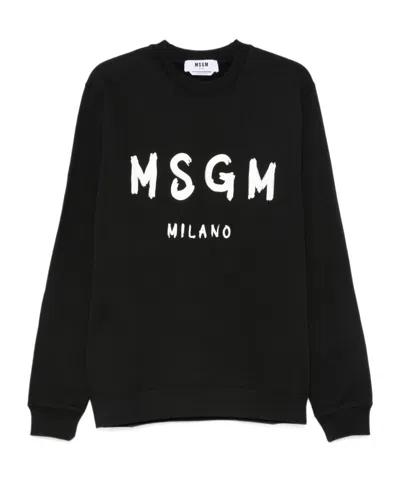 MSGM MSGM LOGO PRINTED CREWNECK SWEATSHIRT