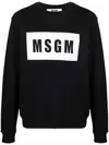 Msgm Logo-print Cotton Sweatshirt In Black