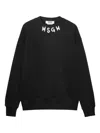 Msgm Logo-print Cotton Sweatshirt In Black