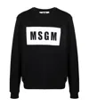 Msgm Logo-print Cotton Sweatshirt In Black