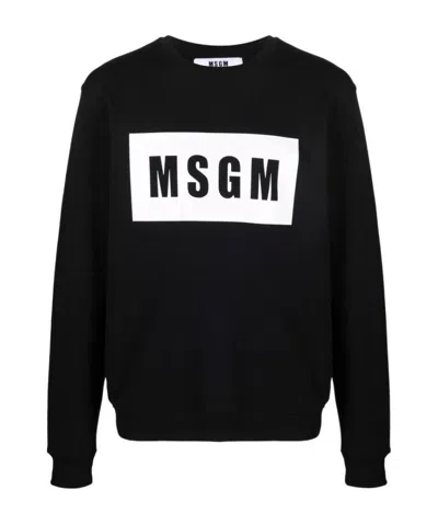 MSGM LOGO-PRINT COTTON SWEATSHIRT