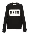 Msgm Logo-print Long-sleeve Sweatshirt In Black
