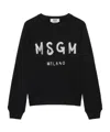 Msgm Logo-print Cotton Sweatshirt In Black