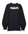 Msgm Logo-print Cotton Sweatshirt In Black