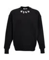 Msgm Logo-print Cotton Sweatshirt In Black