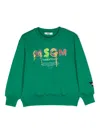 Msgm Logo Sweatshirt In Green