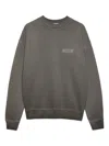 Msgm Logo-print Cotton Sweatshirt In Grey