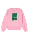 Msgm Sweatshirt Mit Logo-print In Rosa