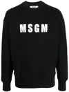 Msgm Logo-print Cotton Sweatshirt In Black