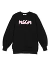 Msgm Logo-print Cotton Sweatshirt In Schwarz