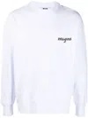Msgm Crewneck Sweatshirt With Logo In White