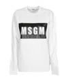 Msgm Printed French Cotton-terry Sweatshirt In White