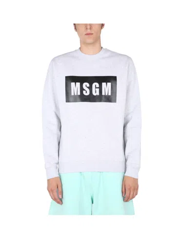 MSGM LOGO-PRINT COTTON SWEATSHIRT