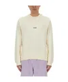 Msgm Logo-print Cotton Sweatshirt In White