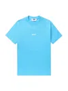 Msgm Logo-print Cotton T-shirt In 蓝色