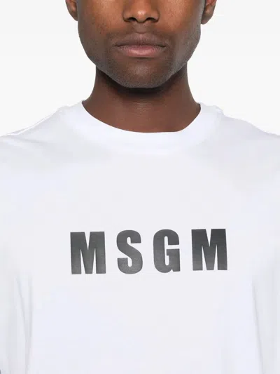 Msgm Logo-print Cotton T-shirt