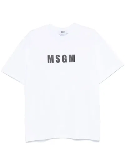 Msgm Logo-print Cotton T-shirt