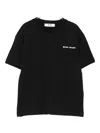 Msgm Kids Cotton T-shirt With Logo In Black