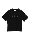 Msgm Kids' Logo-print Cotton T-shirt In Black