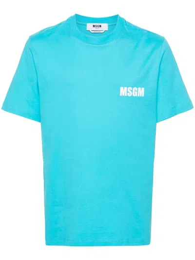 MSGM LOGO-PRINT COTTON T-SHIRT