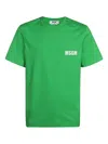 Msgm Logo-print Cotton T-shirt In Green