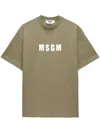 Msgm Logo-print T-shirt In Green