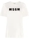 Msgm Logo-print Cotton T-shirt In White