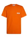 Msgm Logo-print Cotton T-shirt In Orange