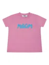 Msgm Logo-print Cotton T-shirt In Pink