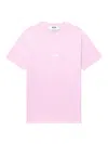 Msgm Small Logo Crew Neck T-shirt In Pink