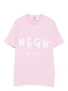 Msgm T-shirt Con Logo In Pink
