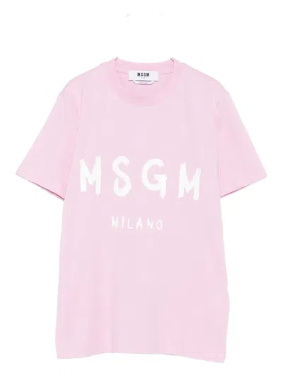 MSGM LOGO-PRINT COTTON T-SHIRT