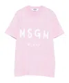 Msgm Logo-print Cotton T-shirt In Pink