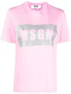 Msgm Logo-print Cotton T-shirt In Pink